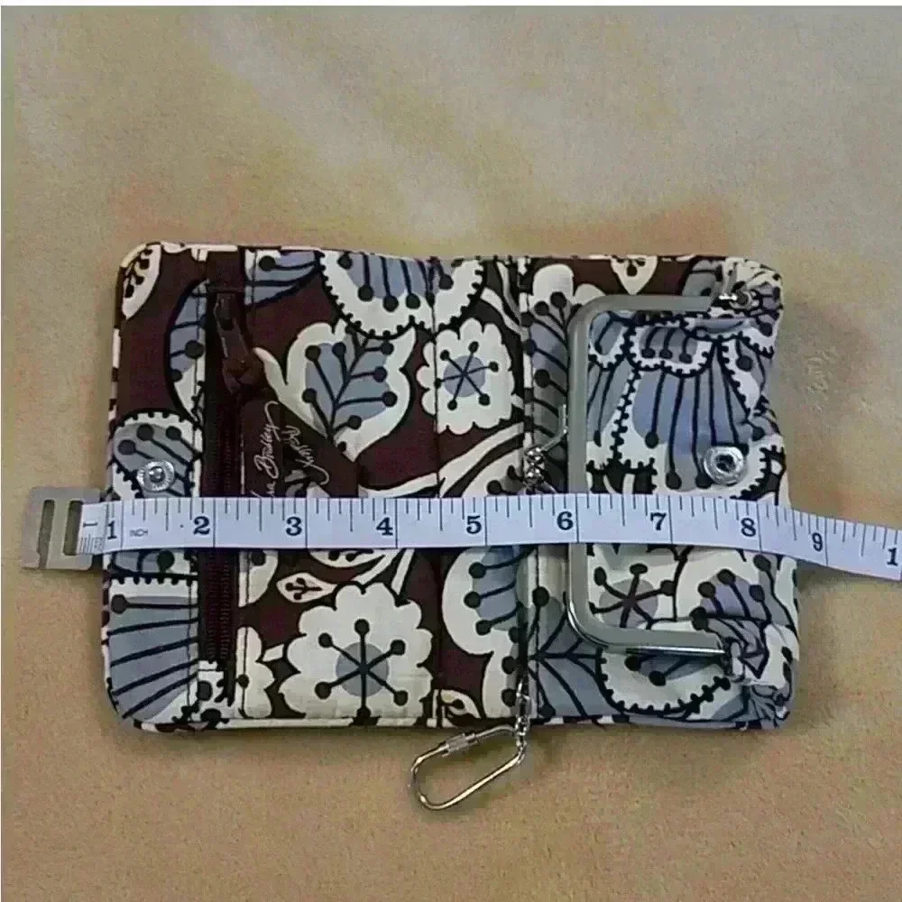 Vera Bradley wallet- blue/brown- EUC - Picture 9 of 10